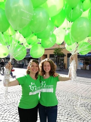 viiieeellllleee grüne Luftballons
