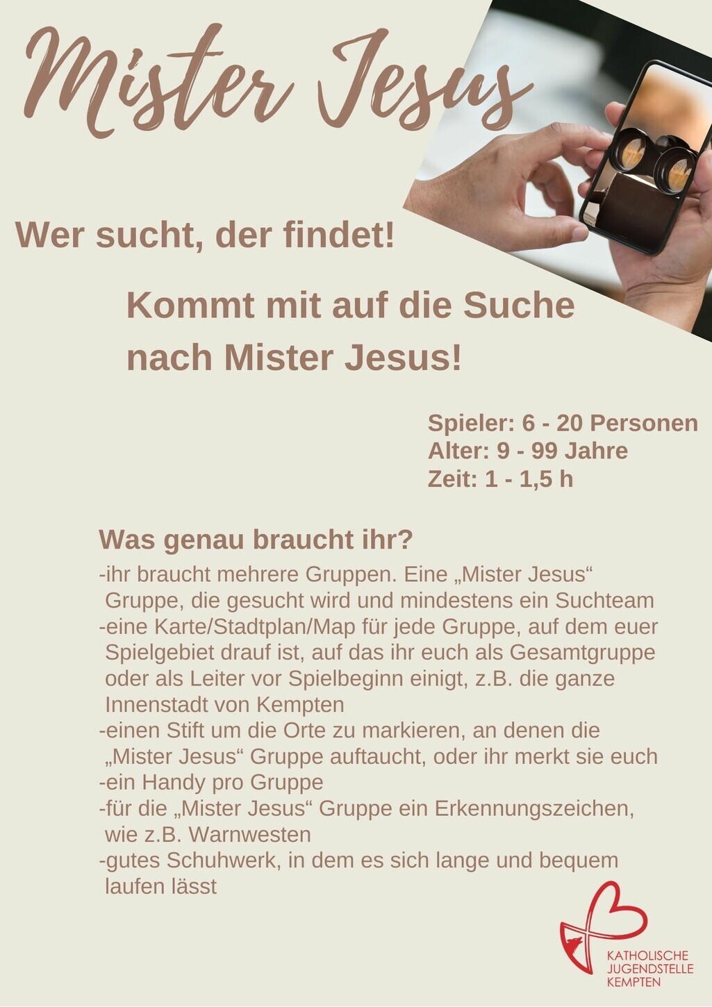 Anleitung Mr. X: Variante Mr. Jesus (Freitag, 30. April 2021 - Download)
