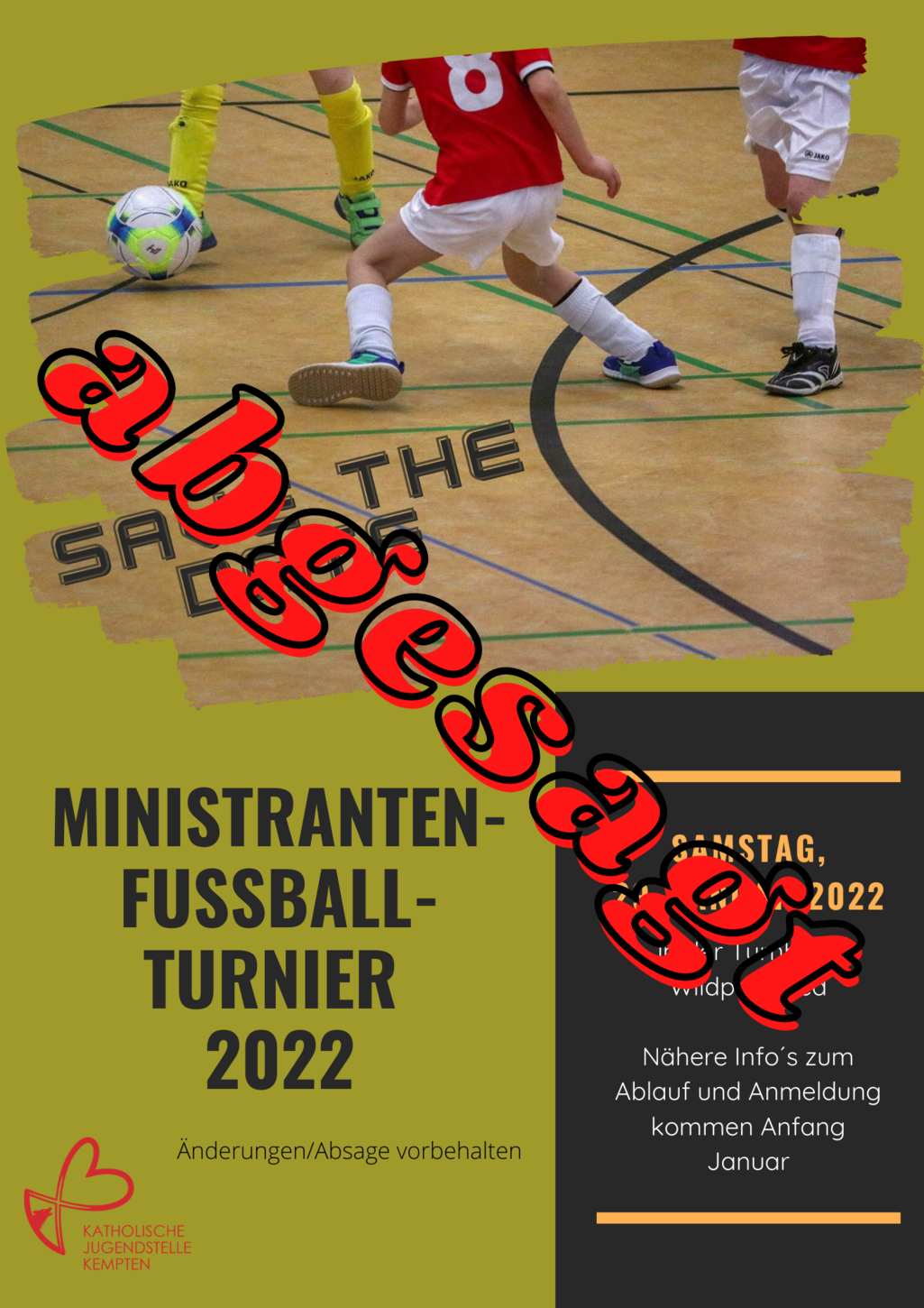 ABGESAGT: Ministranten-Fußball-Turnier (Samstag, 29. Januar 2022)